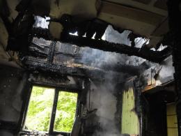 Pożar hotelu leśników pod Kluczborkiem