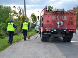 BMW wypadło z drogi w Okopach