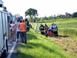 Dwie osoby ranne po wypadku motocykla pod Brzegiem