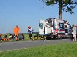 Dwie osoby ranne po wypadku motocykla pod Brzegiem