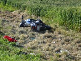 Dwie osoby ranne po wypadku motocykla pod Brzegiem