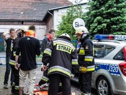 Audi wjechało na wysepkę w Byczynie