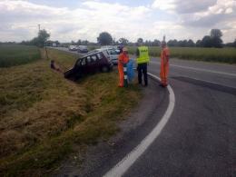 Wypadek podczas wyprzedzania w Jełowej