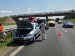 Karambol czterech aut na autostradzie A4