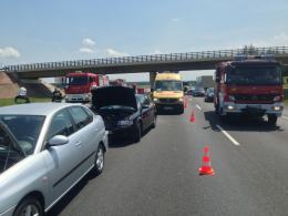 Karambol czterech aut na autostradzie A4