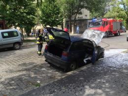 Seat spłonął na Zaodrzu w Opolu