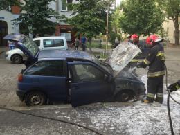 Seat spłonął na Zaodrzu w Opolu