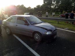 Trzy zderzenia w tym samym miejscu autostrady