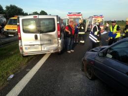 Trzy zderzenia w tym samym miejscu autostrady