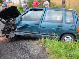 Pijany kierowca sprawcą czołowego zderzenia w Skarbiszowie