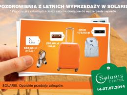 Letnie wyprzedaże w Galerii Solaris