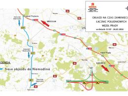 Jadąc od Wrocławia aby dojechać do Niemodlina musimy zjechać z autostrady na wcześniejszym węźle Przylesie i dotrzeć do Niemodlina przez Grodków.