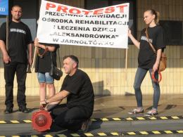 Protestowali przeciwko likwidacji "Aleksandrówki"