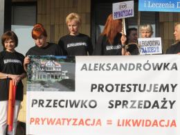 Protestowali przeciwko likwidacji "Aleksandrówki"