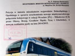 Miłośnicy kolei walczą o połączenie kolejowe do Czech