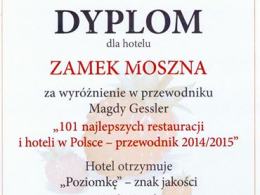 Magda Gessler doceniła zamkową restaurację w Mosznej