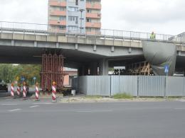 Estakada nad rondem zamknięta, kierowcy stoją w korkach