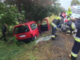 Wypadek na trasie Opole-Krapkowice, dwie osoby w szpitalu