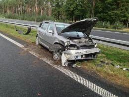 Wystrzał opony w ciężarówce powodem zderzenia na A4