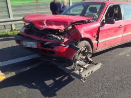 Dwa zderzenia na autostradzie A4