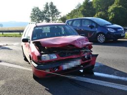 Dwa zderzenia na autostradzie A4
