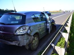 Dwa zderzenia na autostradzie A4