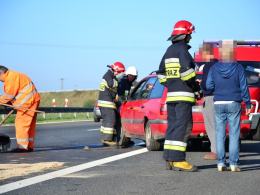 Dwa zderzenia na autostradzie A4