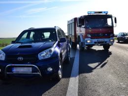 Dwa zderzenia na autostradzie A4