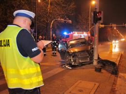 Wypadek na skrzyżowaniu, kierowca wjechał na czerwonym świetle