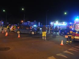 Wypadek na skrzyżowaniu Oleskiej i Chabrów