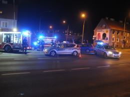 Wypadek na skrzyżowaniu Oleskiej i Chabrów