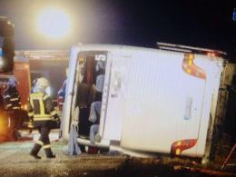 Wypadek polskiego autokaru pod Berlinem. 11 osób rannych.