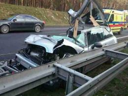 Groźny wypadek na autostradzie
