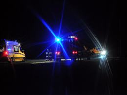Wypadek w Zalesiu Śląskim. Po ranną kobietę przyleciał śmigłowiec.