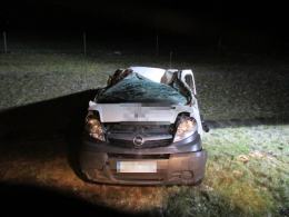 Bus dachował na autostradzie A4