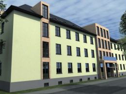 Tak ma wyglądać budynek nr 3 po rewitalizacji. (Wizualizacja: Politechnika Opolska)