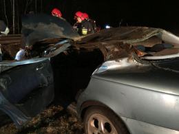 18-letni kierowca dachował w Starych Kolniach