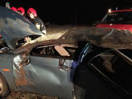 18-letni kierowca dachował w Starych Kolniach