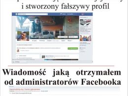 Tak Tomasz Gabor informował znajomych o oszustwie na Facebooku.