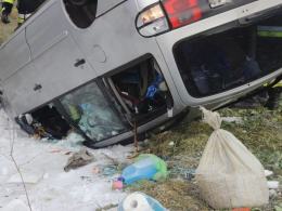 Volkswagen dachował pod Jarnołtówkiem