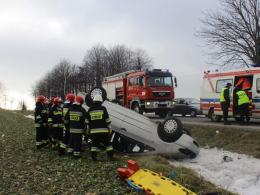 Volkswagen dachował pod Jarnołtówkiem