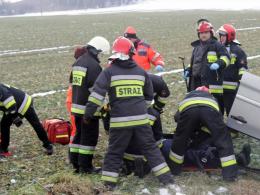 Volkswagen dachował pod Jarnołtówkiem