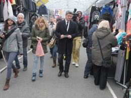 Janusz Palikot na opolskich targowiskach
