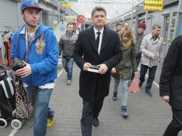 Janusz Palikot na opolskich targowiskach