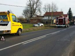 Wypadek pod Głogówkiem, kobieta została ranna