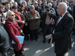Janusz Korwin-Mikke przyleciał na Opolszczyznę