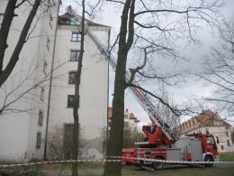 Wiatr uszkodził dach zamku w Brzegu. Eksponaty są bezpieczne.