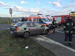 Siedem osób rannych po wypadku na "grzybku" pod Opolem