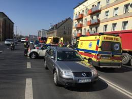 Wypadek czterech samochodów na ul. Nysy Łużyckiej