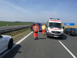 10 aut zderzyło się w 4 kolizjach na autostradzie A4